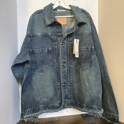 Chaqueta de mezclilla CEEC LA Streetwear Brand para hombre lavado sucio tipo II NUEVA talla XL Foto 1 de 4