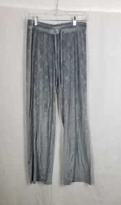 Pantalones Juicy Couture para mujer gris medio terciopelo ropa para dormir salón JC monograma jugoso - Imagen 1 de 10