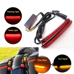 LED Saddlebags Run Brake Turn Signal Lights For Harley Road King FLHR/I 2014+ - Picture 1 of 19