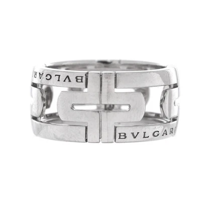 Bvlgari Parentesi Band Ring 18K White Gold 11mm - Image 1 of 3