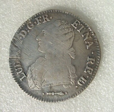LOUIS XVI ECU DU BEARN AU BUSTE HABILLE  1778 PAU  vaquette - Photo 1/3