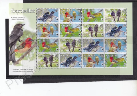 SEYCHELLES MNH STAMP SHEET 2008 WWF ENDANGERED SPECIES FULL SHEET SG 961-964 Cover