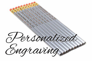 Personalized 14 Silver Pencils