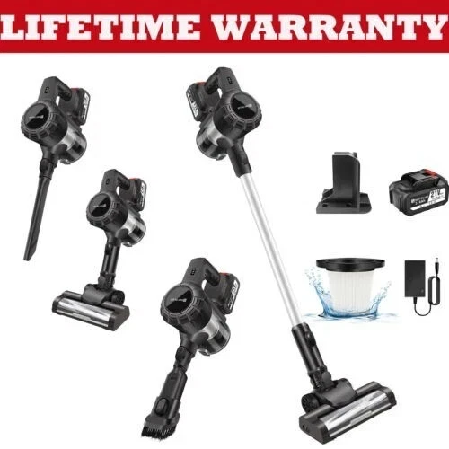 6000W 6 in 1 Upright Stick Power Vacuum Cleaner Cordless Bagless Handheld Hoover - Image 1 of 4