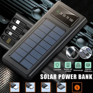 Large Capacity Outdoor Solar Power Bank W/4 USB Camp Mobile Power for All Phones - Picture 1 of 10
