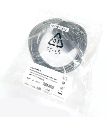 4G-AE010-R CISCO Antenna Extension base w/ 10ft Cable 07-1144-01 New Original - Image 1 of 4