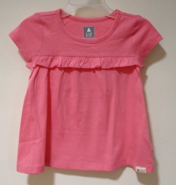 Nuevo con etiquetas Top Baby Gap Rosa Algodón Orgánico Niña Talla 12-18 Meses Foto 1 de 1