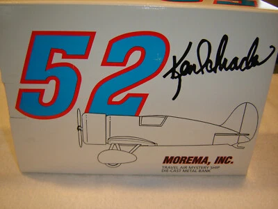 Morema Travel Air Diecast Bank Featuring #52 Ken Schrader Airplane Bank 1/32 - Image 1 of 4
