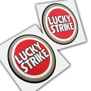 Lucky Strike SCHAWNTZ style Motorcycle sponsor graphics decals stickers x 2PCS - Picture 1 of 3