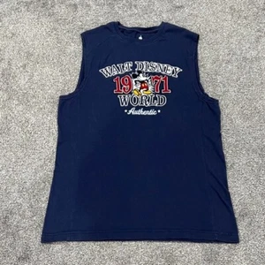 T-Shirt Senza Maniche Disney Parks Blu Medio Autentica Originale Ricamata Adulto - Foto 1 di 24