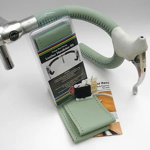 Velobitz Bianchi Celeste Leather Handlebar Cover Kit, Wax Thread & Needles - Picture 1 of 6
