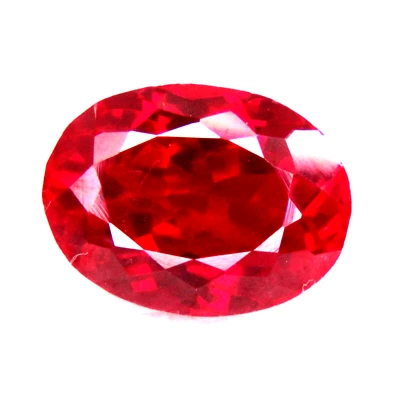 9-10 Ct Loose Gemstone Oval Shape Certified Natural Ruby  - Image 1 of 4