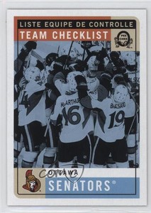 2017-18 O-Pee-Chee Team Checklist Retro Ottawa Senators #581