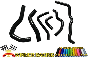 👍For Acura RSX Type S DC5 K20A 2002-2006 Silicone Radiator & Heater Hose BLACK - Picture 1 of 5