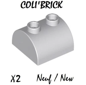 Lego 30165 - 2x Steine / Slope Curved 3x2 - Grau Light Bluish Gray Grey - Neu - Bild 1 von 1