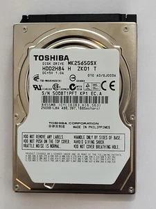 MK2565GSX, HDD2H84 H ZK01 T, A0/GJ003A, Toshiba 250Gb 2.5" SATA HDD - Afbeelding 1 van 2
