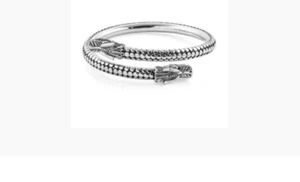 Super süßer Bali 925 Sterling Silber Drachen Wickel Armreif (7,50 Zoll) (36,95 g) - Bild 1 von 1