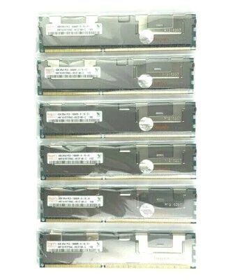 Memoria de servidor 24 GB 4 GB x 6 DDR3-1333 REG ECC Hynix HMT151R7TFR4C-H9 PC3-10600 Foto 1 de 4
