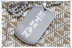 Personalisierte Dog Tag Halskette aus Edelstahl mit individueller Gravur | Kostenlose Gravur - Bild 1 von 4