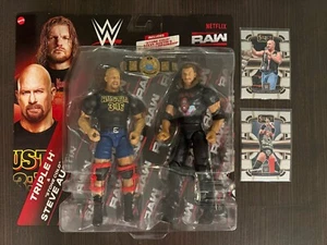 2024 WWE Netflix Raw Figure - Triple H & Steve Austin With Winged Eagle Belt - Picture 1 of 8