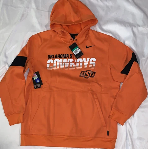 Men's Nike OSU Oklahoma State Cowboys Sideline Team Logo Hoodie XL NWT $80 Cover