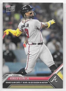 2023 Topps Now Ronald Acuna Jr 1st 30 HR/60 SB Season In History #791 - Picture 1 of 2