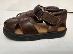 Stride Rite Boys Brown Leather Sandals 4.5w Pre-owned Fisherman - Picture 1 of 5