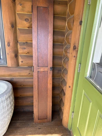 Antique Vintage Interior Wood Wooden Closet/ Pantry Door Cover