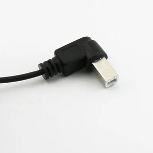 USB 2.0 B Male Right Angle to A Right Angle Male Spiral Coiled Printer Cable 5ft - Picture 1 of 1