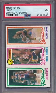 1980 Topps John Long/Magic Johnson/Ron Boone ¡PSA 7!! - Imagen 1 de 6