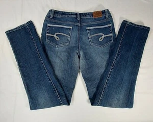 I Love Justice Jeans Size 14 1/2 Women's Waist Bling Embellishments Jewels Heart - Picture 1 of 12