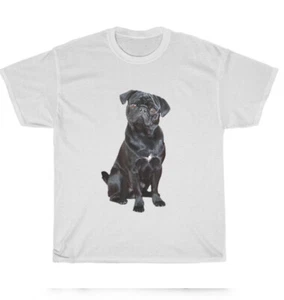 Black Pug Dogs T-Shirt Funny Puppy Dog Dad Mom Pet Lover Owner Unisex Tee Gift - Picture 1 of 4