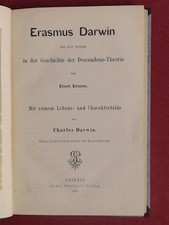 Erasmus Darwin und seine Stellung in der Geschichte der Descendenz-Theorie. Mit 