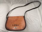 Vintage Hippie Leather Saddle Bag Cross Body Name Lona Purse Messenger Shoulder 