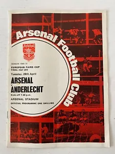 Arsenal v Anderlecht - European Fairs Cup Final 2nd Leg 1969/70 - 28 April 1970 - Picture 1 of 1