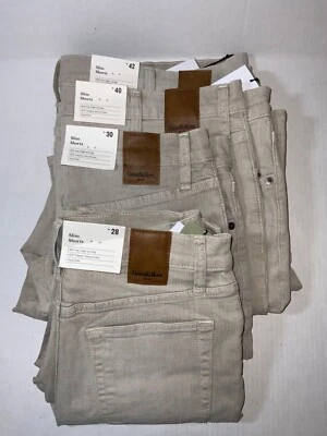 Pantalones Cortos Hombre 10.5" Ins.DENIM CAQUI Y GRIS SLIM FIT 28, 30, 40 y 42 Goodfellow & Foto 1 de 4