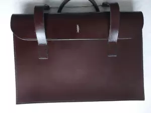 Mackintosh London × Swaine Adeney Brigg Briefcase Bag Leather Brown From Japan - Picture 1 of 11