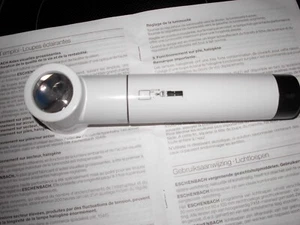 Magnifying Glass Eschenbach 7, LED 7x Flashlight, German - Picture 1 of 7