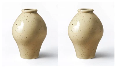 Set of 2 Threshold designed Studio McGee Cream Vintage Vases. Brand New, Sealed - Image 1 of 4