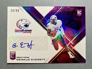 2017 Gerald Everett Donruss Elite Draft Picks RC 30/99 Autogrammkarte # 206 - Bild 1 von 3