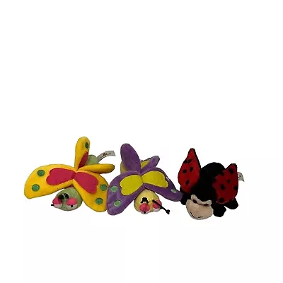 Unipak Insect Lot of 3 Plush 6" Stuffed Animal Toys Butterfly Lady Bug - Image 1 of 4