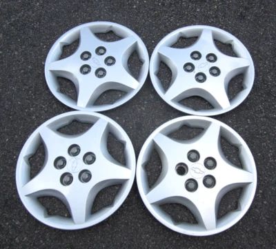 14" 2000 01 02 03 04 05 Chevrolet Cavalier 5 spoke Hubcaps Wheel Covers 9594639 Foto 1 de 2