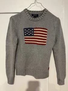 Kids Polo Ralph Lauren Polo Flag Sweater M 10-12 - Picture 1 of 3