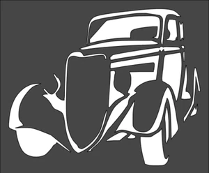 1- 5x6 inch Stencil, (TB-60) Vintage Car (6mil) - Picture 1 of 2