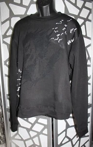 PEACE UNLTD. NY BLACK / WHITE GRAPHIC PRINT CREWNECK SWEATSHIRT ( SZ: 2X) - Picture 1 of 5