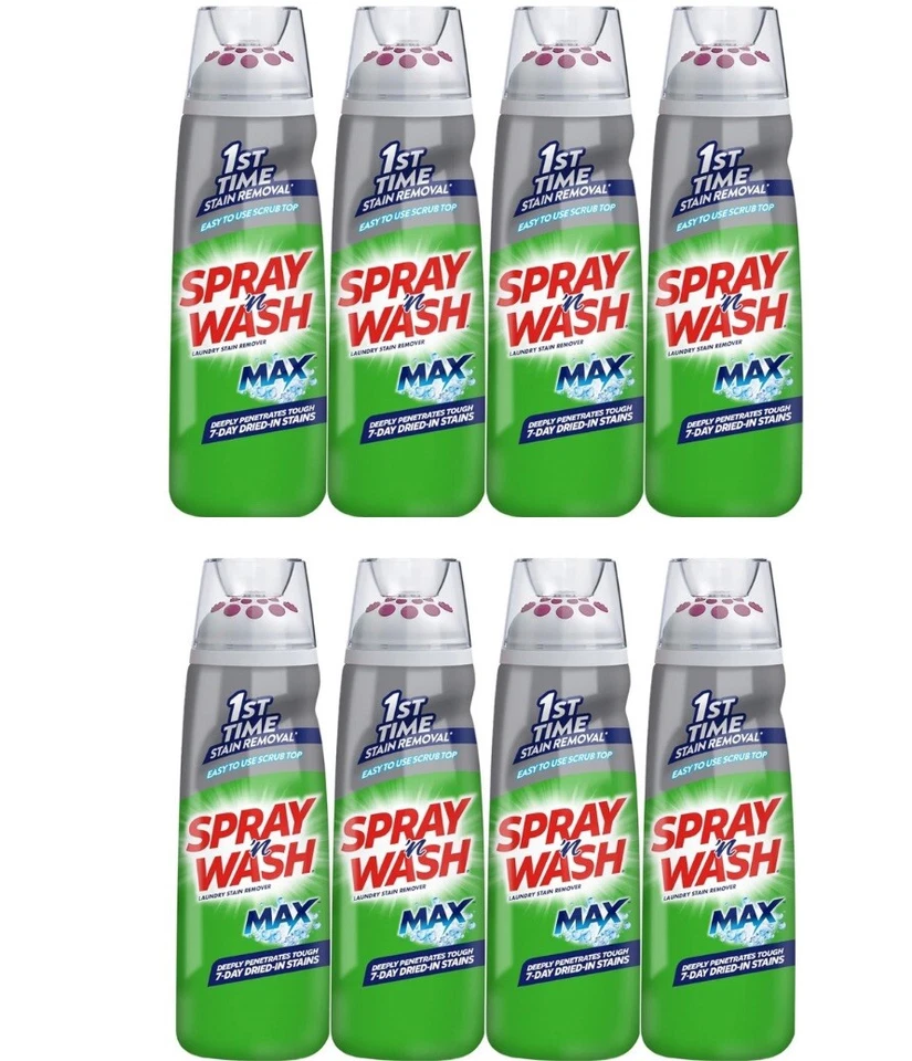 Spray 'n Wash Max Gel Pre-Tratamiento Lavandería Quitamanchas Barra 6.7 Fl OZ Lote 8 A Granel Foto 1 de 4