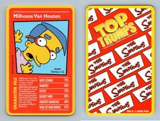 Milhouse Van Houten - The Simpsons 2000 Top Trumps Card
