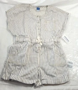 Mameluco de jean utilitario de manga corta azul marino antiguo para niñas pequeñas - 5T - Imagen 1 de 5