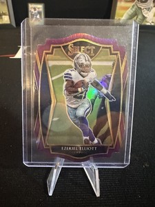 2020 Panini Select Purple Die Cut Prizm #109 Ezekiel Elliott Dallas Cowboys