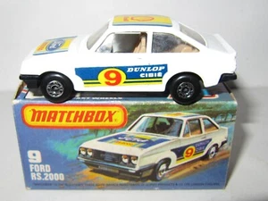MATCHBOX SUPERFAST No.9 FORD RS2000 MIB MINT / BOXED - Picture 1 of 9